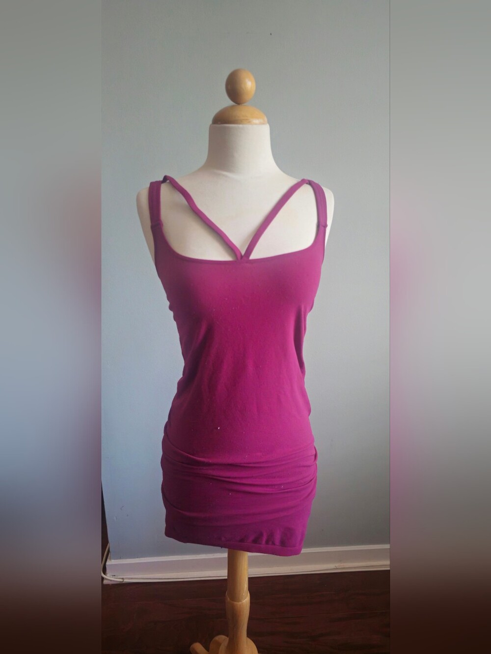 Free People Double-Strap Tank Top in Magenta